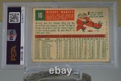 1959 Topps #10 Mickey Mantle Psa 7 Nm