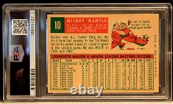 1959 Topps #10- psa-7.5, Mickey Mantle. Fantastic Eye. Almost- DEAD CENTER