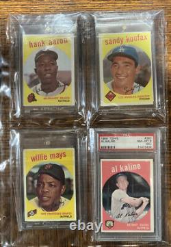 1959 Topps Baseball COMPLETE SET! PSA MANTLE MAYS GIBSON! MOST EX-EX+