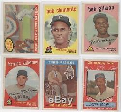 1959 Topps Baseball Complete Set 1-572 Aaron Clemente Gibson Mickey Mantle etc