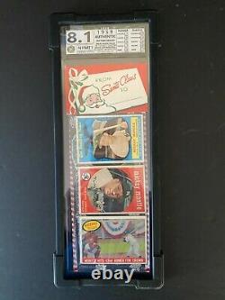 1959 Topps Christmas Rack Pack Graded 3 Mantles Showing #10 #461 #564 NM RARE