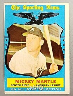 1959 Topps High #564 Mickey Mantle All-Star Yankees Excellent Condition HOF Rare