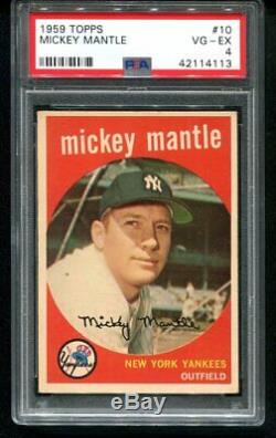 1959 Topps MICKEY MANTLE Yankees #10 PSA VGEX 4