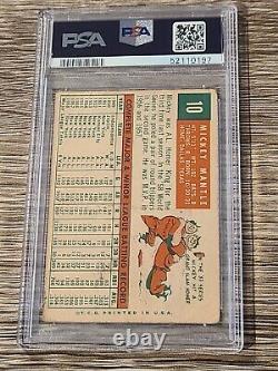 1959 Topps Mickey Mantle #10 Baseball Card New York Yankees PSA 1 Just Graded