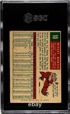 1959 Topps Mickey Mantle #10 HOF New York Yankees SGC 1.5