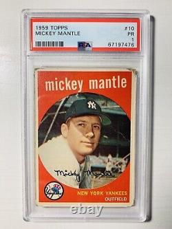 1959 Topps Mickey Mantle #10 PSA 1 New York Yankees