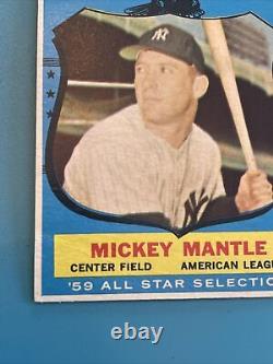 1959 Topps Mickey Mantle #564 All-Star G/VG See PICS