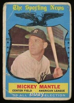 1959 Topps Mickey Mantle #564 New York Yankees Vintage HOF PR / FR