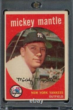 1959 Topps Mickey Mantle HOF #10 Authentic Card New York Yankees 176914