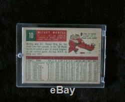 1959 Topps Mickey Mantle NY Yankees Baseball Card #10 EX+