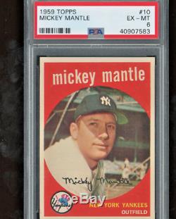 1959 Topps Mickey Mantle PSA 6 Centered sharp top 5% from PWCC