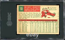 1959 Topps Mickey Mantle Yankees Card #10 HOF Certified SGC 6 (EX-MT)