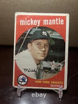 1959 Topps Set Break # 10 Mickey Mantle VG-VGEX