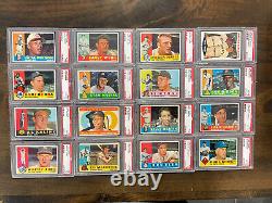 1960 TOPPS BASEBALL COMPLETE SET 572 MANTLE CLEMENTE McCOVEY RC +Graded Cards