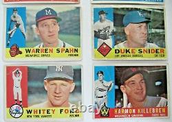 1960 TOPPS BASEBALL COMPLETE SET 572 MANTLE CLEMENTE McCOVEY RC VGEX-