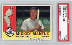 1960 Topps #350 MICKEY MANTLE New York Yankees PSA 7