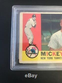 1960 Topps #350 Mickey Mantle HOF New York Yankees PSA 3 VG