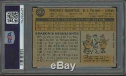 1960 Topps #350 Mickey Mantle Psa 3