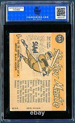 1960 Topps #563 Mickey Mantle All-Star ISA 1.5 ISA Grading
