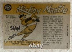 1960 Topps #563 Mickey Mantle All-Star Selection Sports Magazine