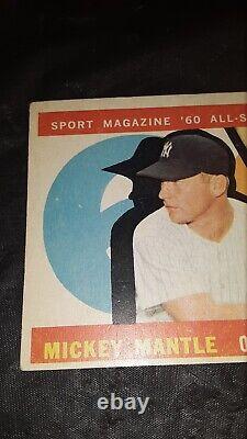1960 Topps #563 Mickey Mantle All-Star Sharp Mid Grade Great Investment Card
