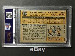 1960 Topps Baseball #350 Mickey Mantle PSA 4.5