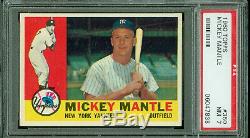 1960 Topps Baseball #350 Mickey Mantle Psa 7 Centered Hof
