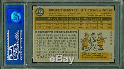 1960 Topps Baseball #350 Mickey Mantle Psa 7 Centered Hof