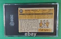 1960 Topps Baseball Cards #350 Mickey Mantle SGC 5 ScoCards