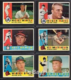 1960 Topps Baseball Complete Set Mid-grade