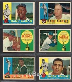 1960 Topps Baseball Complete Set Mid-grade