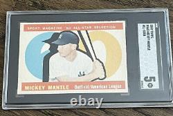 1960 Topps High # #563 Mickey Mantle Grade 5 EXCELLENT condition