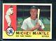 1960 Topps Mickey Mantle Yankees Hof #350 Vgex