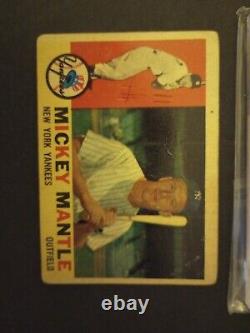 1960 Topps Mickey Mantle 2 Cards 100% Authentic! LOOK