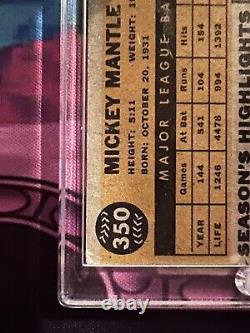 1960 Topps Mickey Mantle Baseball Card #350 New York Yankees