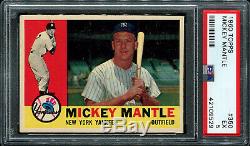 1960 Topps Mickey Mantle HOF #350 PSA 5 EX NICELY CENTERED