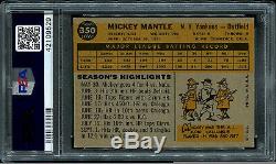 1960 Topps Mickey Mantle HOF #350 PSA 5 EX NICELY CENTERED
