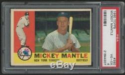 1960 Topps Mickey Mantle New York Yankees #350 Baseball Card PSA Graded 4 VGEX