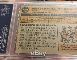 1960 Topps Mickey Mantle New York Yankees #350 Baseball Card PSA Graded 4 VGEX
