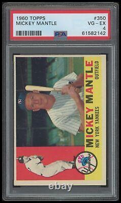 1960 Topps Mickey Mantle PSA 4 #350 Baseball Card