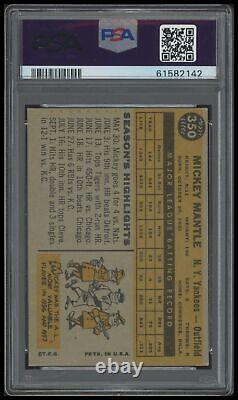 1960 Topps Mickey Mantle PSA 4 #350 Baseball Card