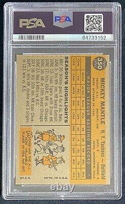 1960 Topps Mickey Mantle PSA 4 VGEX #350 Looks Better! Braves Baseball Card