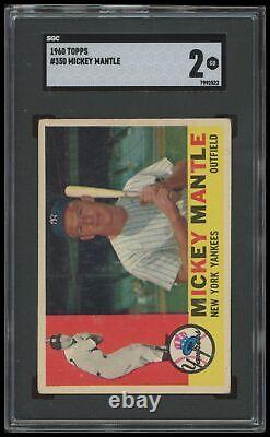 1960 Topps Mickey Mantle SGC 2 GD #350 Baseball Card