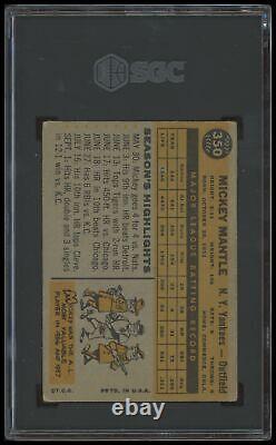 1960 Topps Mickey Mantle SGC 2 GD #350 Baseball Card