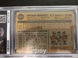 1960 topps mickey mantle 350 psa 4