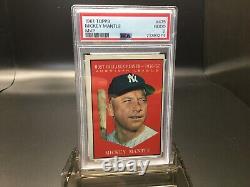 1961 TOPPS #475 MICKEY MANTLE MVP PSA 2. New York Yankees HOFer