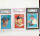 1961 Topps Mickey Mantle 1961 Ernie Banks 1961 Willie Mays Grade 3+ Card Lot (3)