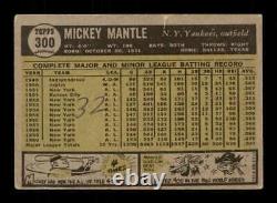 1961 Topps #300 Mickey Mantle G/VG X2490625