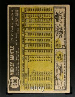 1961 Topps #300 Mickey Mantle New York Yankees HOF SGC 2 Good