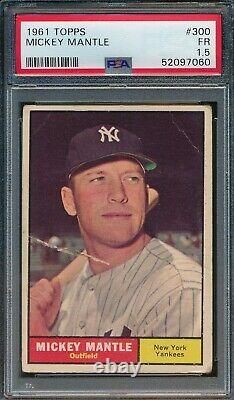 1961 Topps #300 Mickey Mantle PSA 1.5 OBGcards